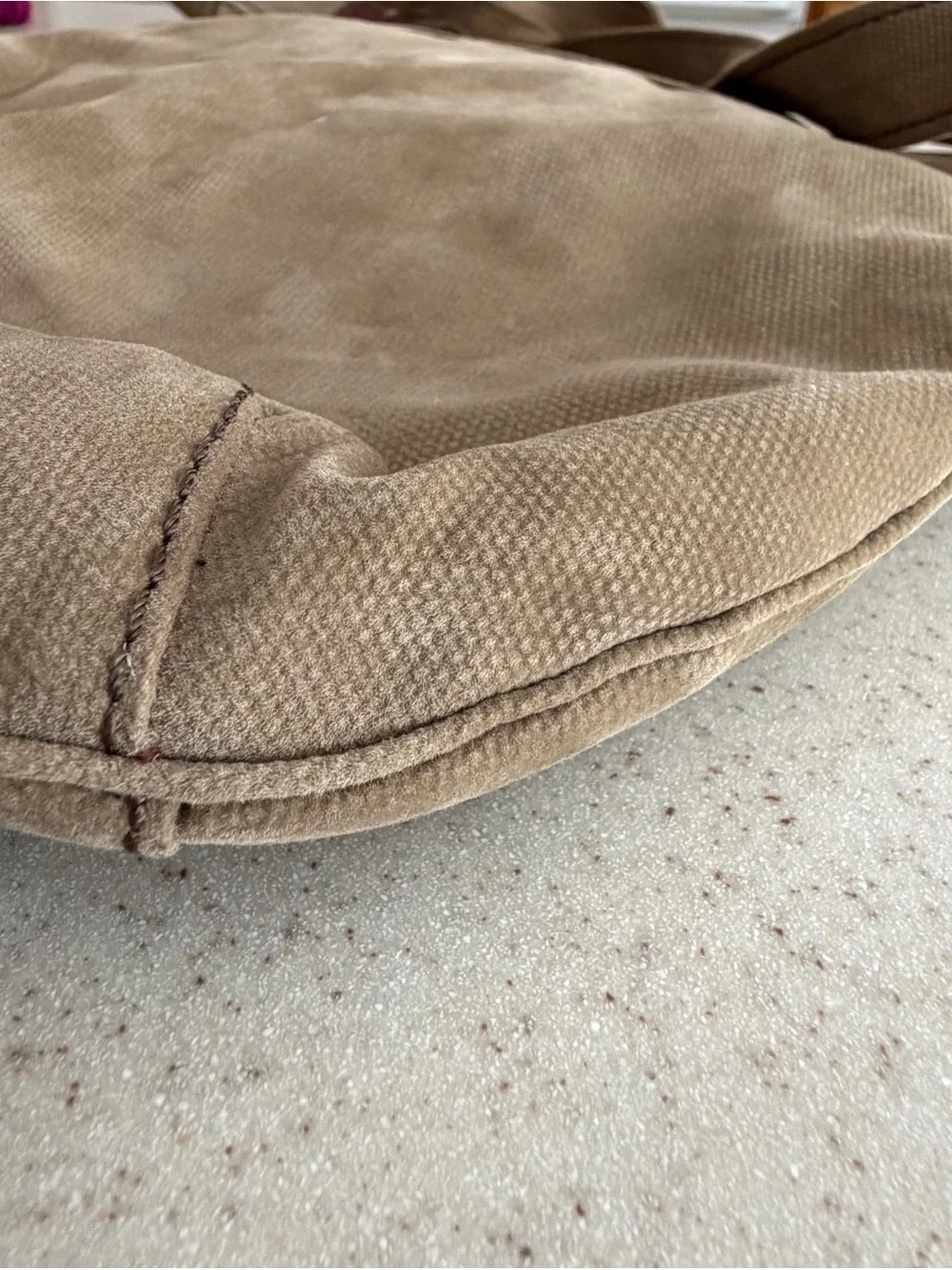 Fossil Tan Canvas Messenger with Brown Leather Accents
